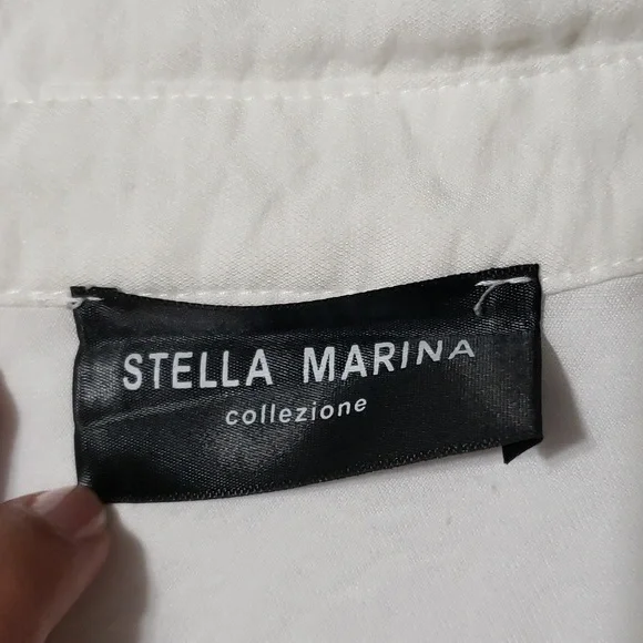 Stella Marina Long Relaxed Button-Front Shirt - Picture 4 of 10
